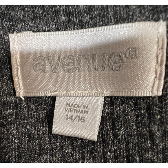 Avenue Plus Size Rayon Blend Black & Gray Short Sleeve Midi Dress Size 14/16 - Picture 6 of 8